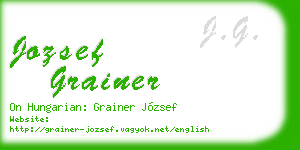 jozsef grainer business card
